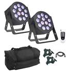 12phex2pk American Dj Hex Led Wash Par Lights Case 736902433065