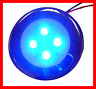 16405-7 Led Accent Courtesy Light Stainless Steel Cover Blue 054628164057