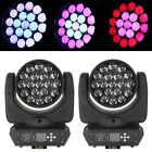 19x12w Wk Osram Rgbw 4in1 Zoom Moving Head Stage Dmx Wash Light Party Ktv Pack Of 2