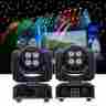 2sides Unbranded New 2pcs 80w Rgbw Led Moving Party Head Light Dmx Stage Lighting Dj Disco