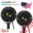 2xwaterproof Floureon Dynamic Green Red Laser Projector Effect Light Gardens Holiday Xmas