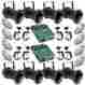500par64 1081 Skuvault Kits 8 Black Par Can 64 Mfl Bulbs C-clamp 2 Dimmer Packs 675650110647