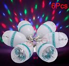 Ac85v-260v New 6 Pcs E27 3w Multicolor Auto Rotating Rgb Led Stage Light Xmas Party Lamp Disco 602668151232