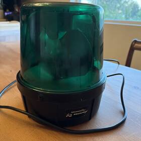 American Dj B-801g Green Rotating Police Beacon 8 Inch Effect Light Adj Disco Party