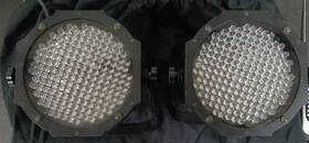 Meg236 American Dj Pair Adj Mega Go Par 64 Led Party Stage Battery Powered Lights Tested