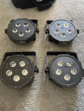 Meg358 American Dj Mega Par Profile Plus Rgb Uv Led Qty 4