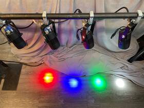 Sab686 American Dj 4 Adj Saber Spot Rgbw Quad Led Dmx Pinspot