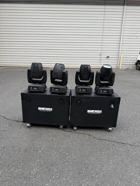 Viz007 American Dj Vizi R5 Moving Head Stage Lights With Flight Case Set Of 4