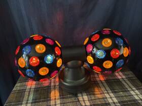 10153 Amscan Deluxe Twin Disco Ball Light 3 Directional Spinning. Tested Y2