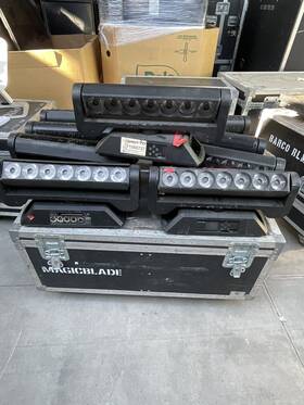 Jua1087 Ayrton Magic Blade / Lot Of 9 Rolling Case For Parts/jua1087