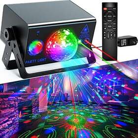 Caivimvn 752771837346 Party Lights Disco Ball Light Sound Activated Dj Led Stage