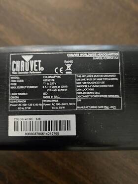 030303780514012755 Chauvet Color Rail Irc Dj Lights