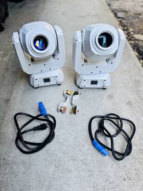 260x Chauvet 679628436197 Pair 2 Of Dj Intimidator Spot White - Excellent Condition