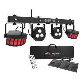 Chauvet 781462217679 Dj Gigbar Flex 3-in-1 Effect Lighting System With Derby Pars And Strobes