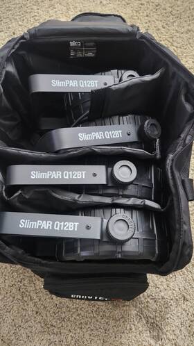Chauvet 789049903748 Dj Slimpar Q12 Bt Ils Rgba Led Par Wash Uplights W Bluetooth 4 Pack
