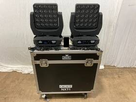 Nxt-1 Chauvet Panel Wash Lot Of 2 And Case Color Stage Moving Lights