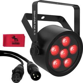 Chauvet Slimpar Q6 Ils Dj Low-profile Rgba Led Par Wash Light With Cable Cloth