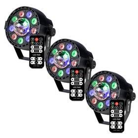 Cku-1083 Colorkey Mint Partylight Fx 3-piece Fixt. Bndl Quad-clr Led Wash Lights