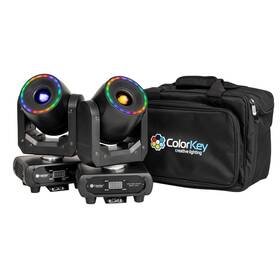 Cku-5072 Colorkey Halo Spot 100 24x Rgb Led Moving Head Lights 2-pack