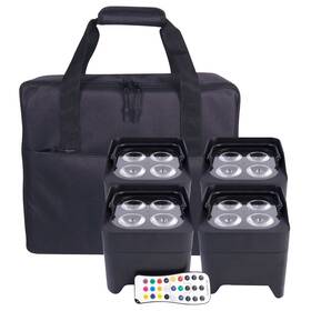 Ckw-6024 Colorkey Mobilepar Rgbaw Uv Led Mini Hex Dj Stage Par Light Fixture 4 Pk W Case