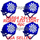 Dmx512 Dj Party Stage 64 Rgbw 4in1 240watt 24x10w Led Par Lot Lighting