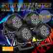 Dmx-512 Mbxm-06 Vevor 4pcs 36 X 3w Led Par Stage Light Master Slave Dj Lighting Projector