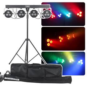 Dragonx 746856767963 Dj Light Stand Electric With 4 Bar Gigbar Dmx Led Sound Acti