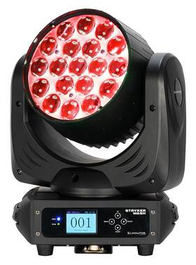 Eliminator Lighting 613826593238 Adj Stryker Wash Rgbw Led Moving Head Light With Motorized Zoom