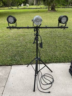 Eliminator Lighting 810087372927 Adj Big Shot Led Ep White Strobe Light With Stand