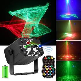 Enjoyedled 704078008431 Dj Disco Party Lights Battery Powered - Northern Laser Light Effect Rgb Led S