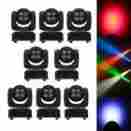 Erk0232801710064lw Lixada 8pcs 50w Rgbw Led Moving Head Light Dmx Dj Stage Show Wash Lighting 2 Sides Z3n0
