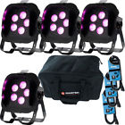 Fla915-4pk-bag Adj American Dj Flat Par Rgba Led Bag Cables