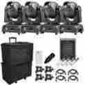 Focusspotone4pk American Dj 4 Focus Spot One High Powered 35w Led Moving Heads W Case Cables 603786635260