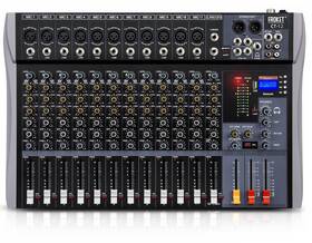 Froket 794414965276 Professional Audio Mixer 12 Channel Dj Mixing Console Usb Interfa