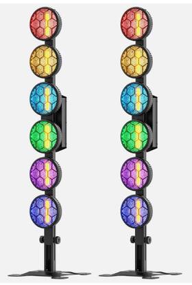 Zq01334 Gdjrttk 2x 350w 6led Cob Strip Retro Lights Rgb Led Par Light Fill Stage