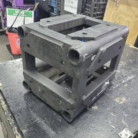 12x12x6way Generico Used Brand 12x12 Aluminum Box Truss Corner Block 6 Way Black