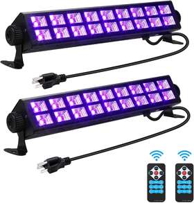 Gohyo 689992105605 36 Led Black Light 2 Pack 54w Uv Bar Blacklight With Remote Control