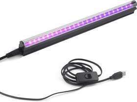 Greenic 689852250971 Led Black Light Bar 10w 1ft Usb Portable T5 Uv Blacklight Tube Glow In The Dark