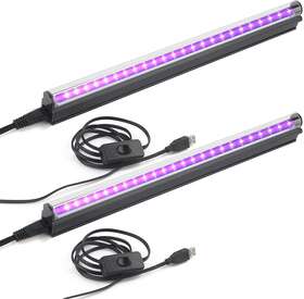 Greenic 744110278712 10w 1ft Usb Uv Blacklight Tube Glow In The Dark Party Supplies For Halloween