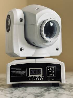 Zq02101 Holdllamp Mini Led Spot Moving Light White 150w Open Box - No Remote