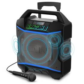 Ion 842655103695 Block Rocker - Portable Bluetooth Outdoor Party Speaker With Karaoke Micropho