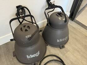 3451 Kliegl Bros Lot 2 Vint Industrial 15 Inch Shop 22 Studio Stage Lights Lamps