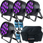 Lbpar-hex-4pk-bag Blizzard Lighting Hex Rgbaw Uv Led Par Bag Cables