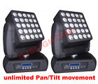 Led 2x 5x5 Moving Leds Pixel Rgbw Watt Light Head Club Cree Matrix 25x12 Beam