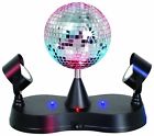 Lightahead Disco Mirror Ball Rotating With 2 Adjustable Led Light Projector Lamps-peak Due 616906996431