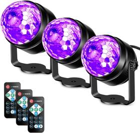 0rn7opht Litake Uv Black Light For Glow Party Sound Activated With Remote Led D