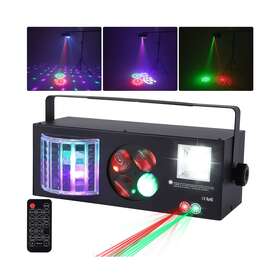 Litake 196336131584 Party Lights Dj Disco For Parties 4 In 1 Mixed Effect Sound