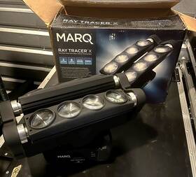 Marq 694318018316 Ray Tracer X Dj Lights Dual Roller White Rotating - 4 Light Fixtures