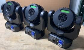 90231620 Martin Lot Of 3 Mac 101 Ct White Led Wash Moving Head Light - Issues Read Desc