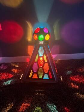 Mka330 Memorex Vintage Disco Party Light Pyramid Ball Multicolor Dance - Works